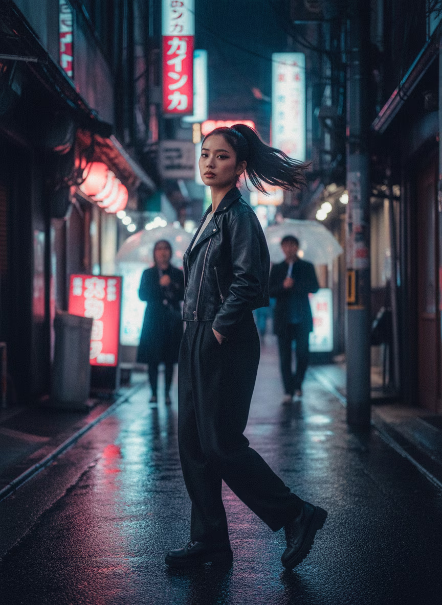 Tokyo Neon Alley Night